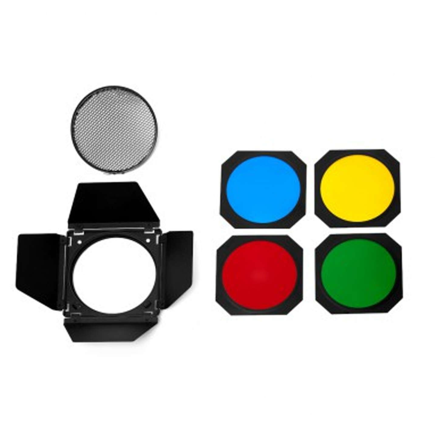 GlareOne Barn Door Kit s voštinou a gely pro 18 cm reflektory