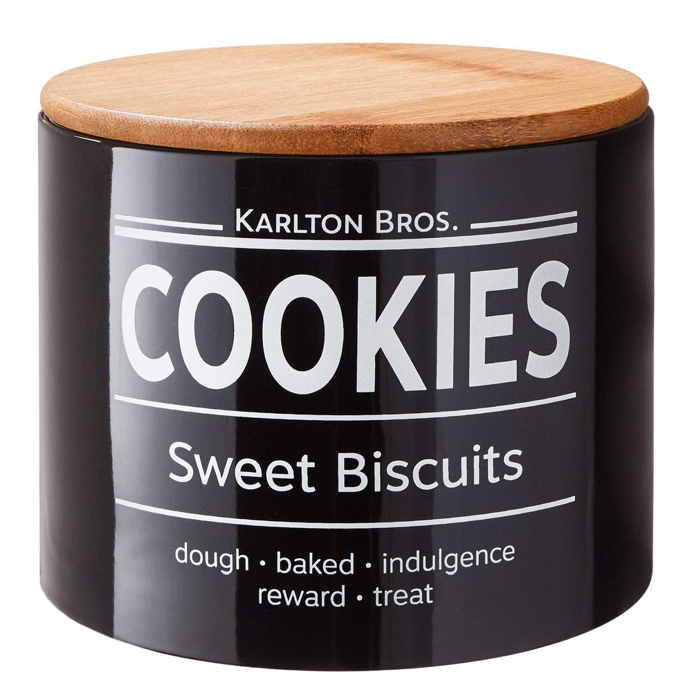 KARLTON BROS Dóza na sušenky 15 cm - černá