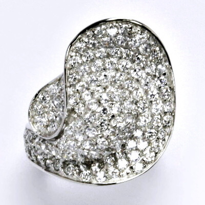 Stříbrný prsten s čirými zirkony,prsten ze stříbra,váha 6,65 g