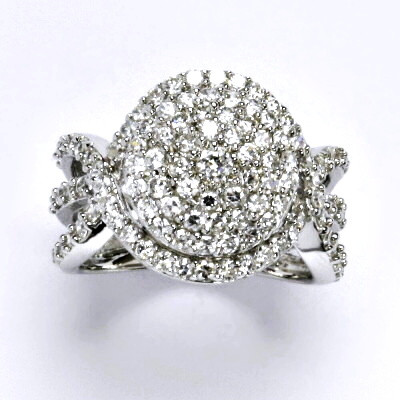 Stříbrný prsten s čirými zirkony,prsten ze stříbra,váha 6,00 g