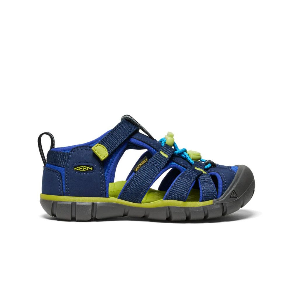 Chlapecké sandály KEEN SEACAMP II CNX  naval academy/chartreuse - 24
