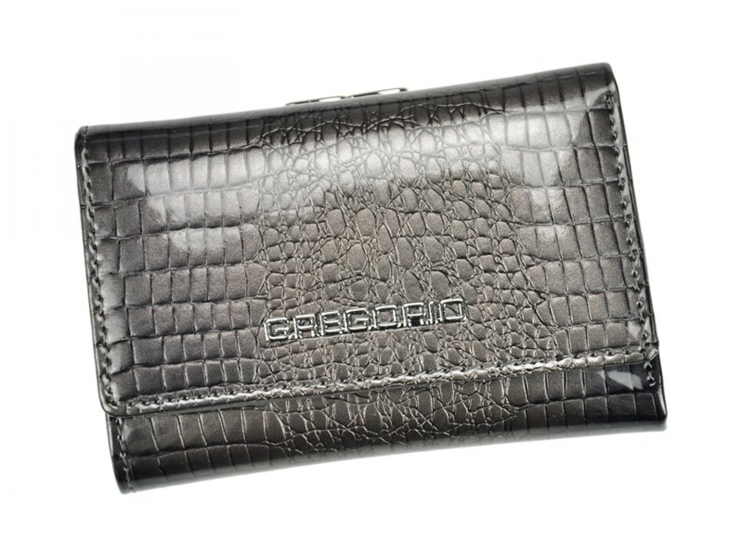 Luxusní dámská malá kožená peněženka Waleya, šedá