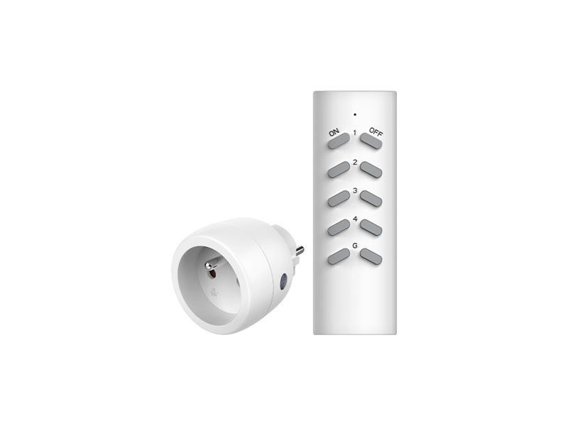 GETI dálkově spínaná zásuvka bezdrátová RCS112 1+1 bílá