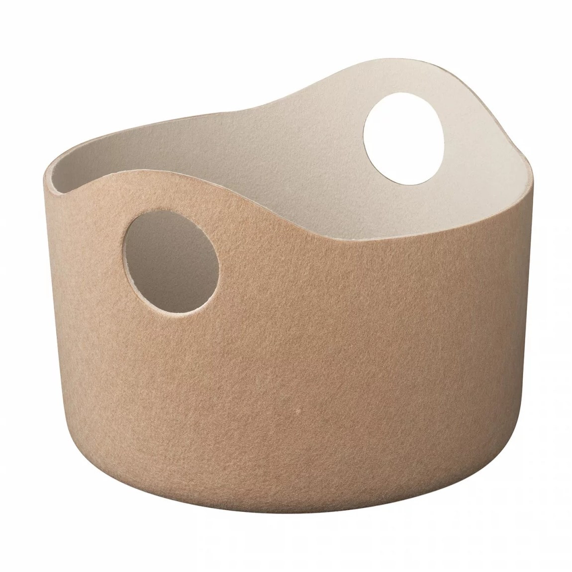 Úložný koš TIGGY 42 x 29 cm, světle hnědá, plsť, Blomus