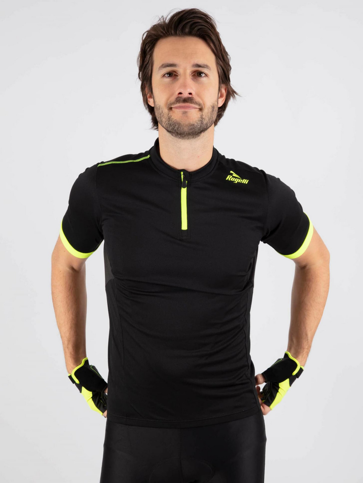 Cyklooblečení Rogelli CORE, černé-reflexní žluté