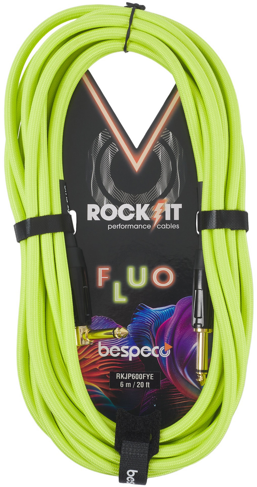 Bespeco ROCKIT FLUO Yellow 6 m Right Angle