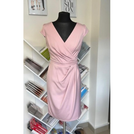 Dámské pouzdrové šaty NINA, Velikost 50, Barva Pudrová BEST 0020028