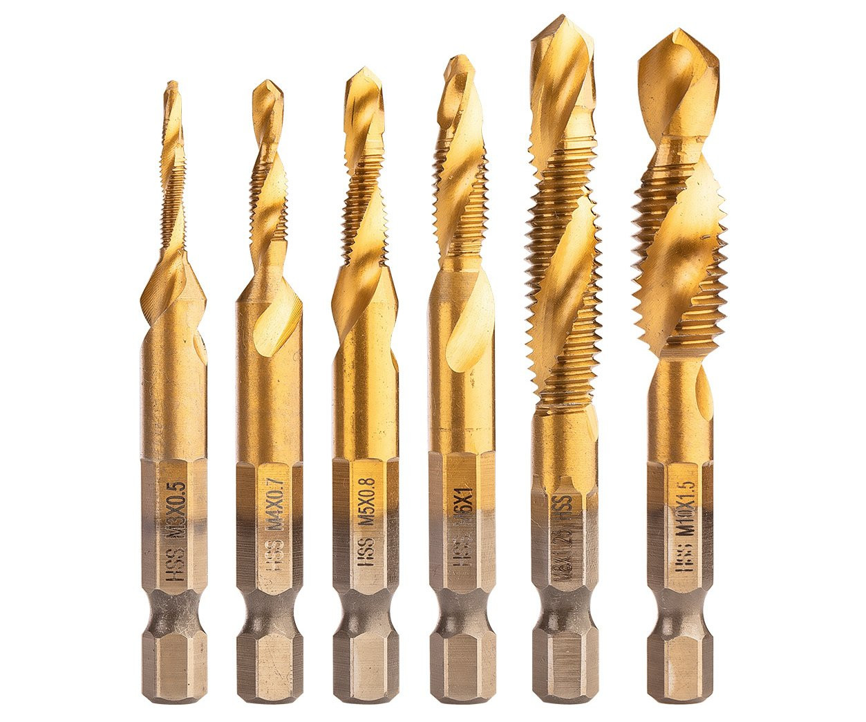 Sada vrtáků závitořezných do kovu HSS 6ks M3-M10 Neo-Tools 08-959