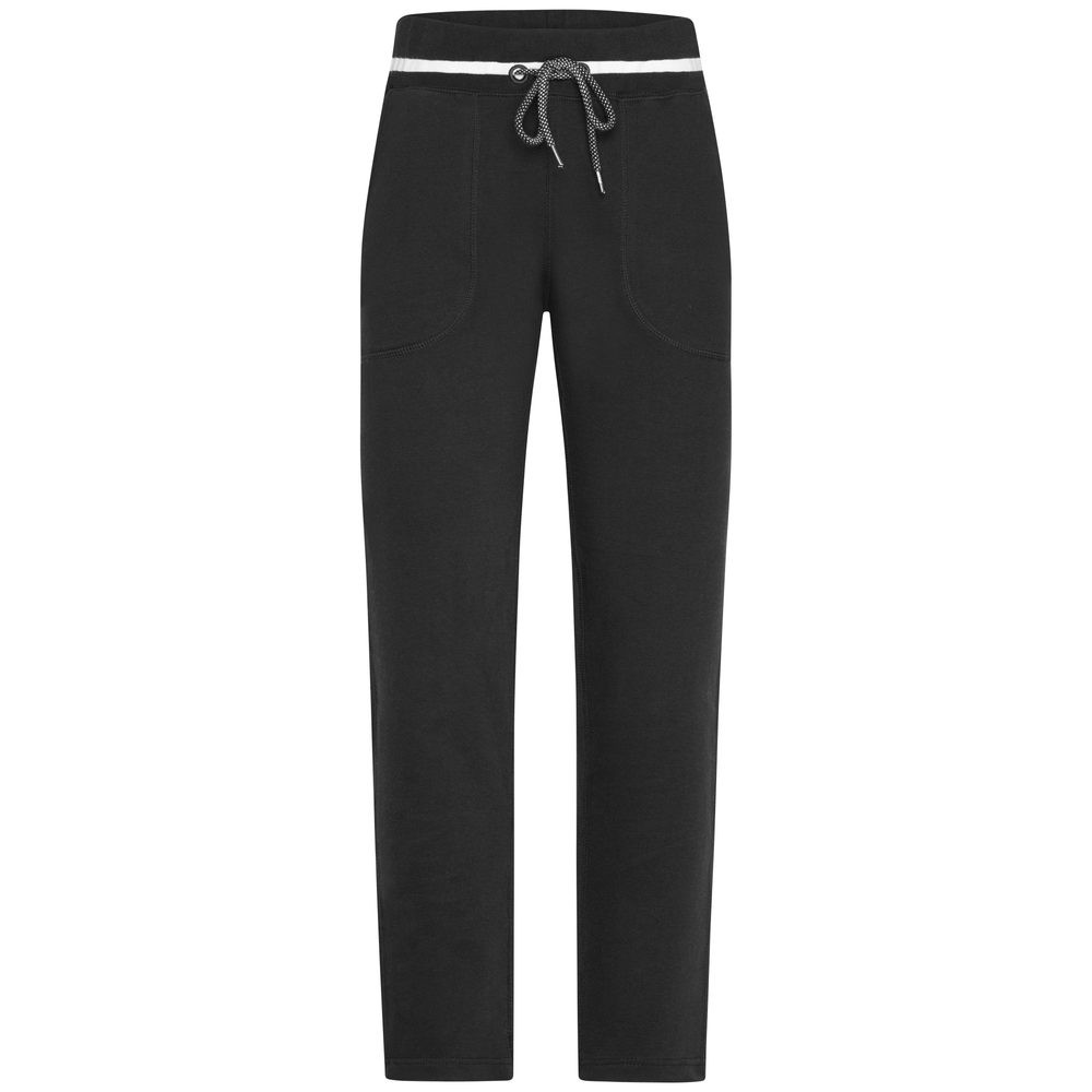 James & Nicholson (Daiber) Dámské tepláky s kontrastním pruhem JN779 - Černá / bílá | M
