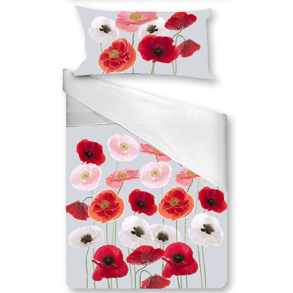 Gipetex Natural Dream 3D italské povlečení 100% bavlna Poppies - 140x200 / 70x90 cm