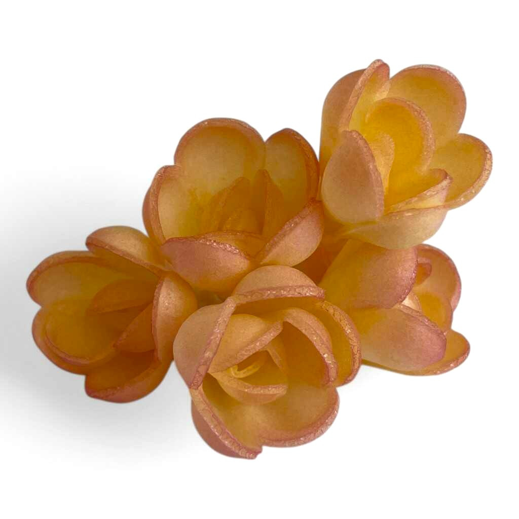 Jedlý papír 3D Anglická růže žlutá 6ks