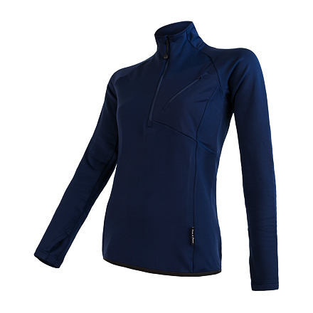 SENSOR TECNOSTRETCH dámská mikina kr.zip deep blue Velikost: XL 8592837062723