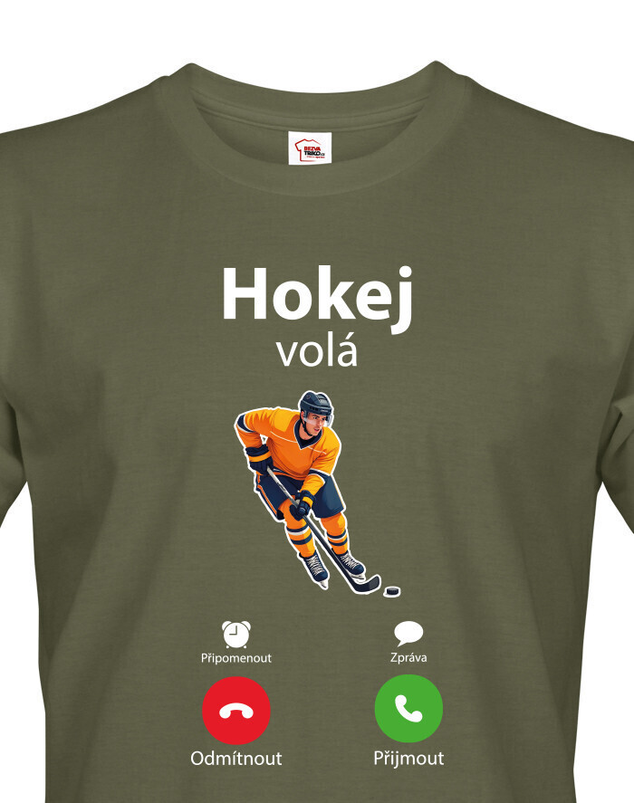 Pánské tričko Hokej volá - ideální dárek pro hokejistu