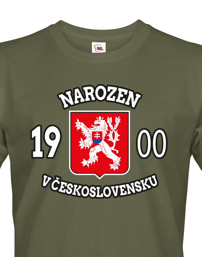 Pánské tričko k narozeninám - Narozen v Československu