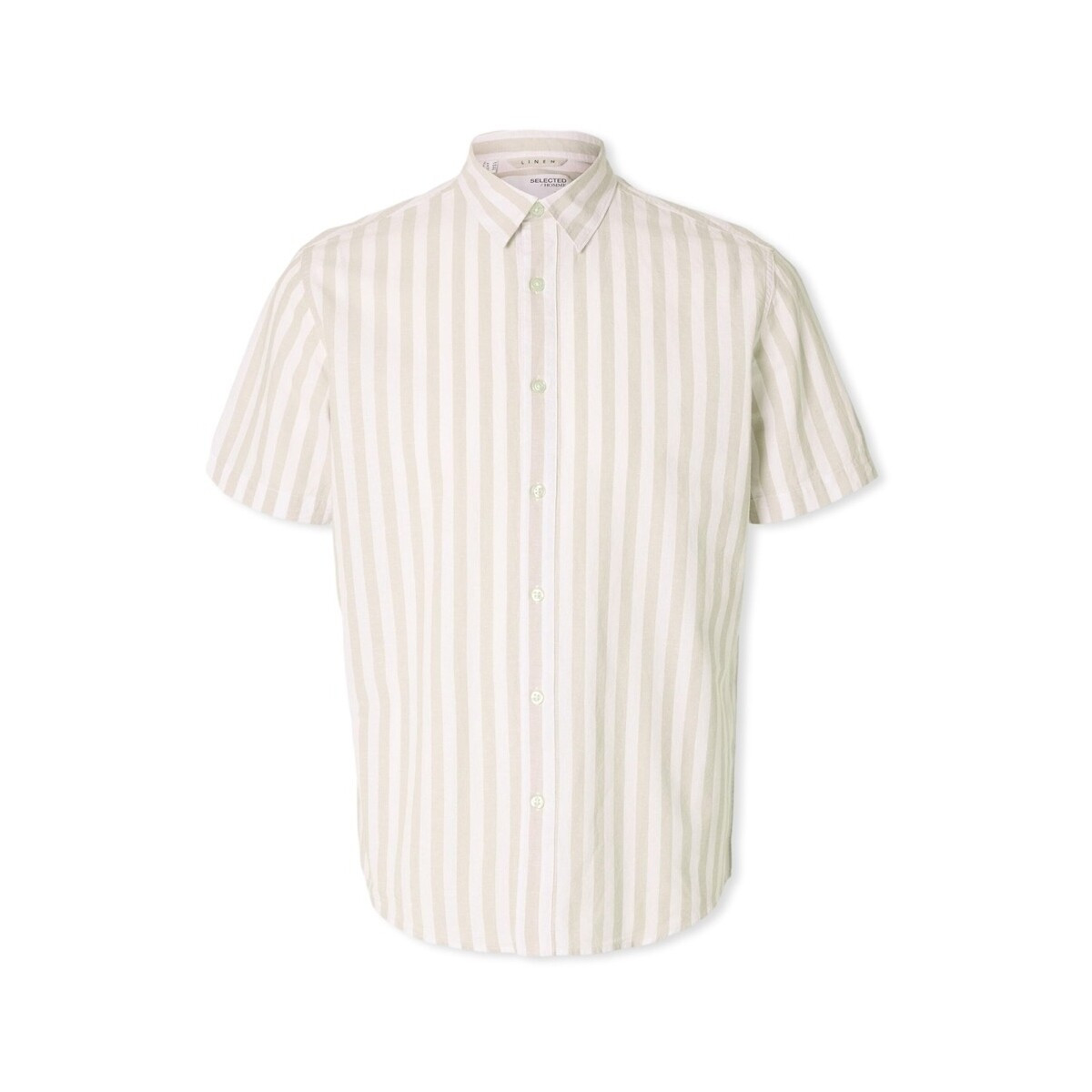 Selected  Noos Reg-Sun Shirt - Pure Cashmere/Stripes  Bílá