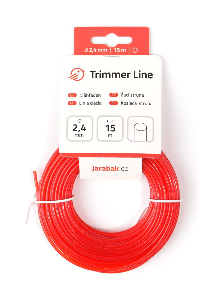Žací struna Jarabák kulatá 2,4 mm x 15 m