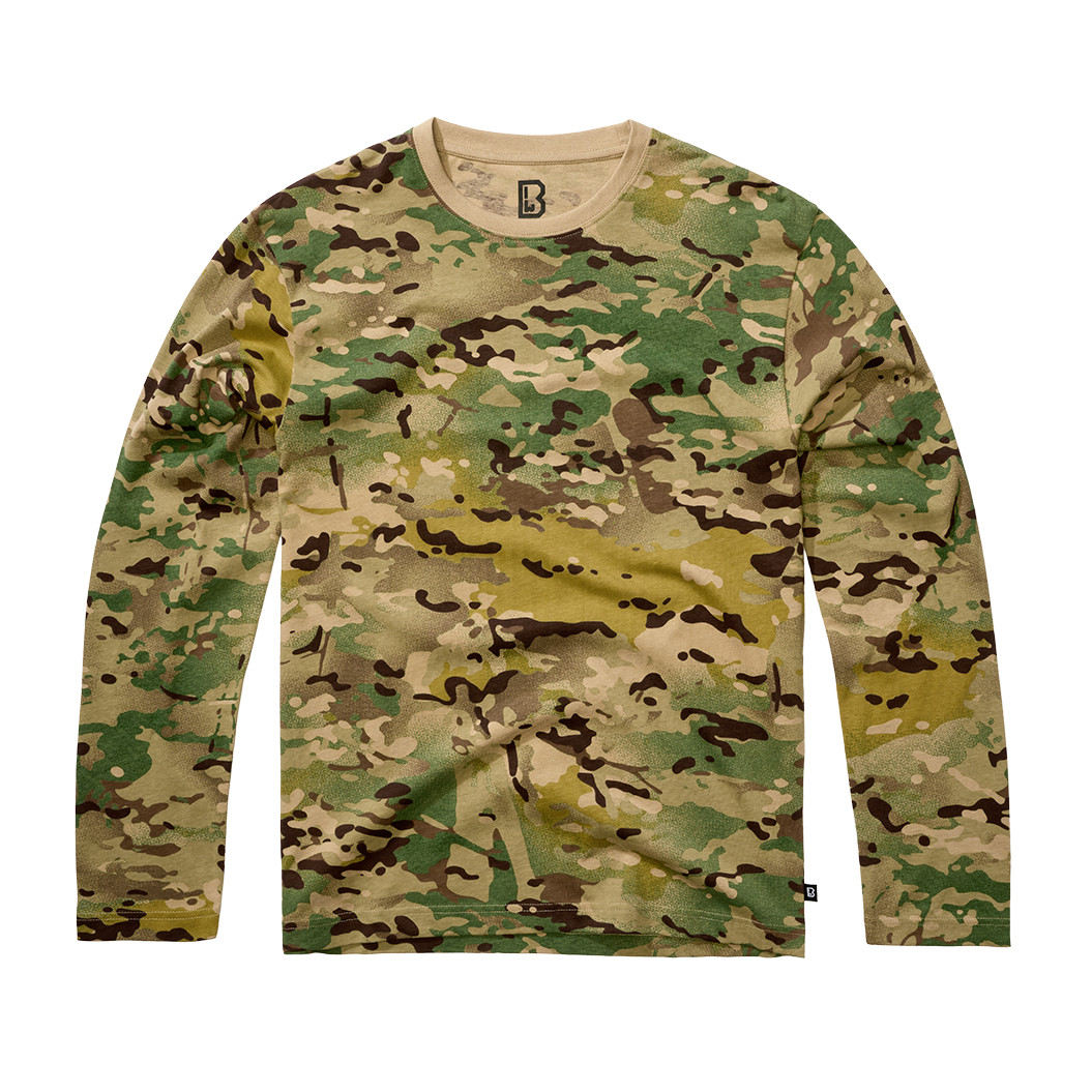 Triko s dlouhým rukávem Brandit Premium Longsleeve - multicam, M