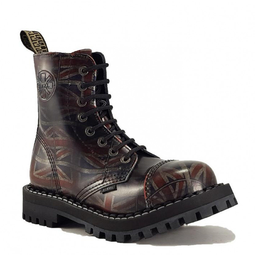 Boty Steel 8-dírkové barvy Velké Británie - barevné, 47