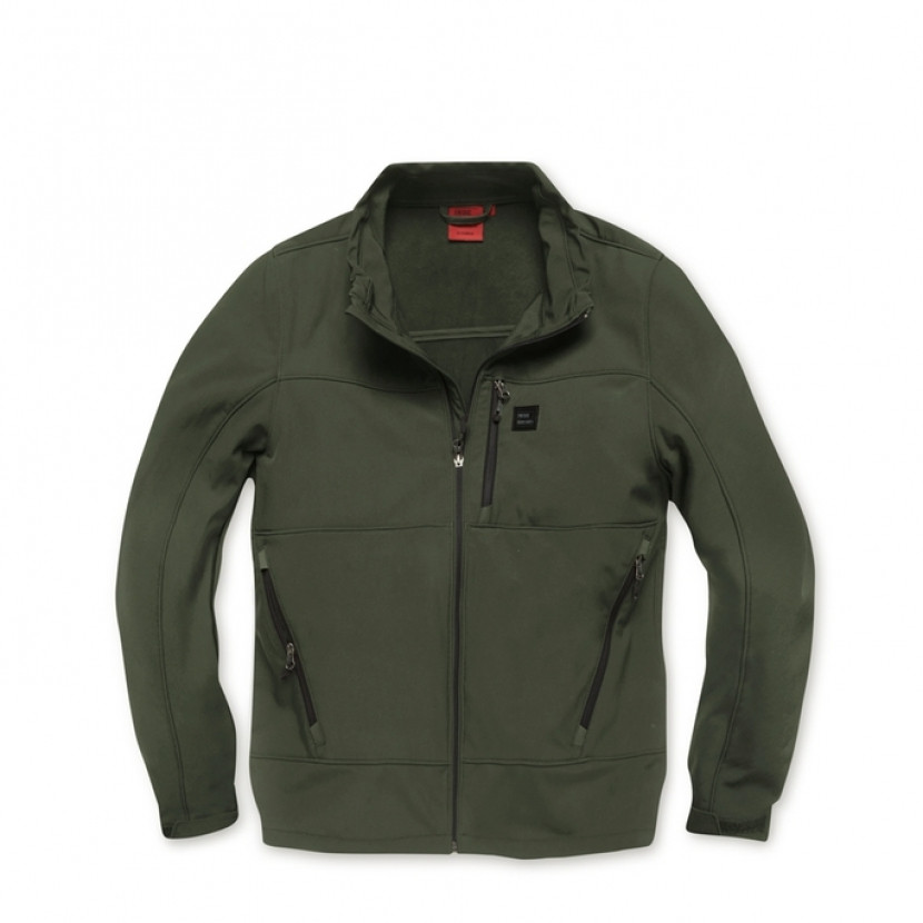 Bunda softshellová Vintage Industries Renzo - tmavě olivová, S