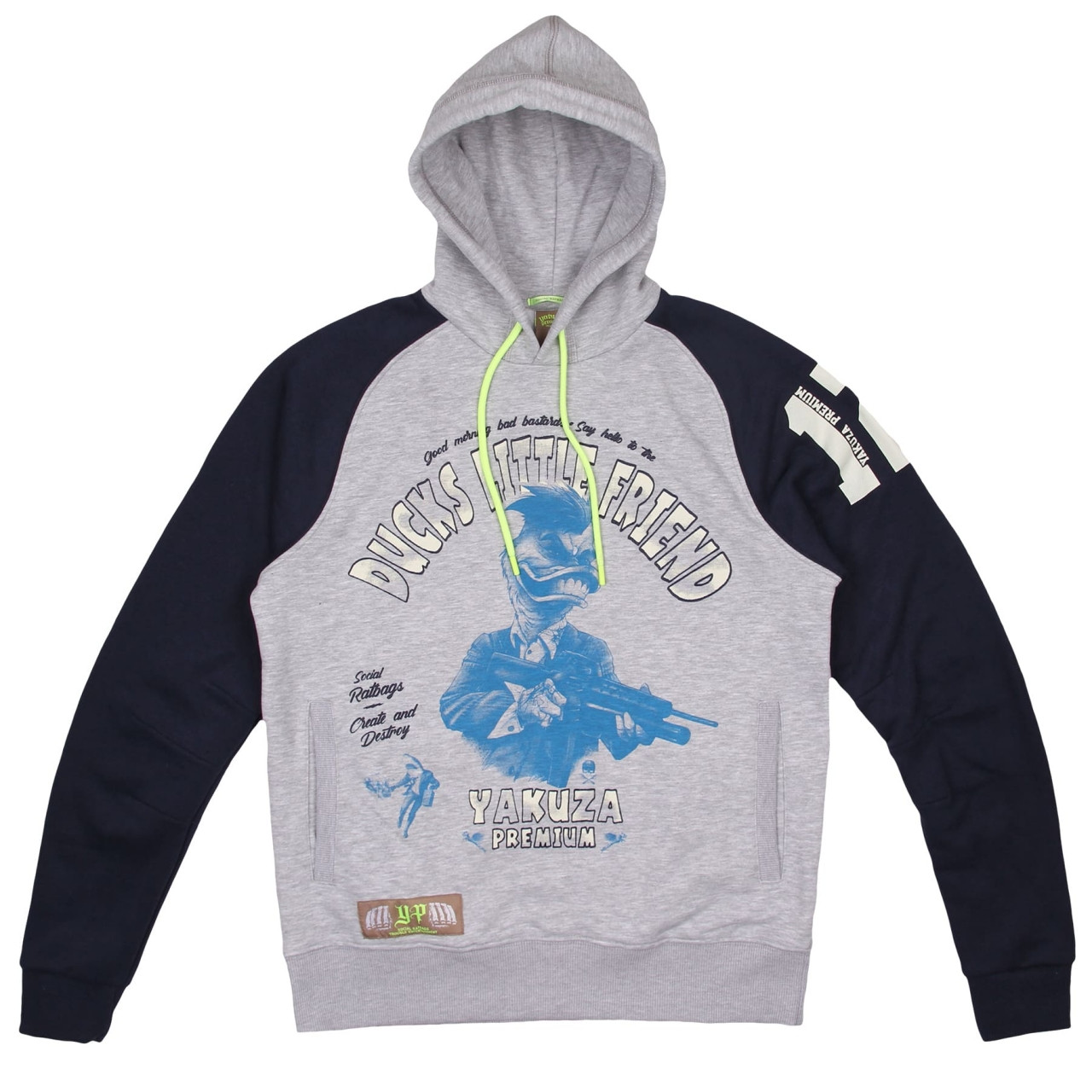 Mikina s kapucí Yakuza Premium DLF - navy-šedá, XL