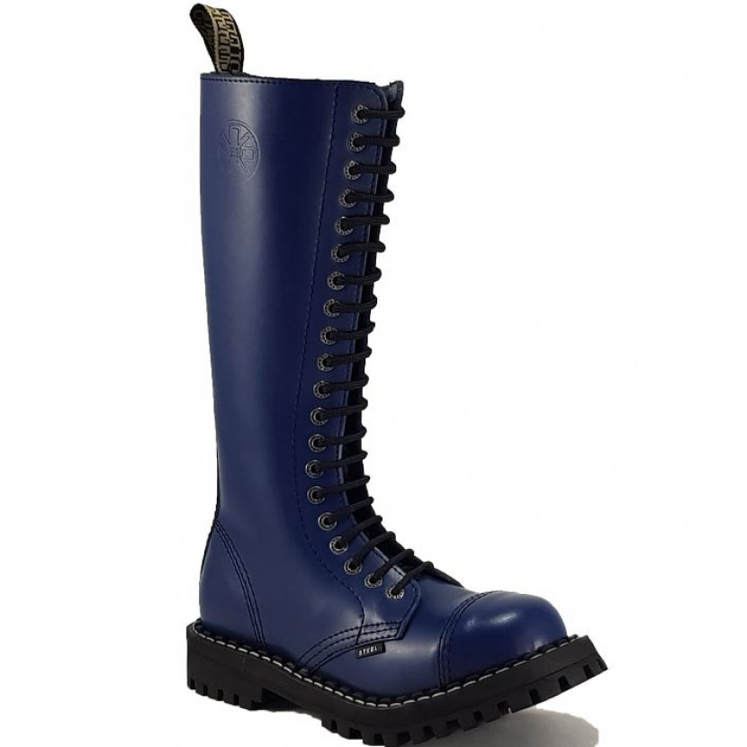 Boty Steel 20-dírkové - modré, 40