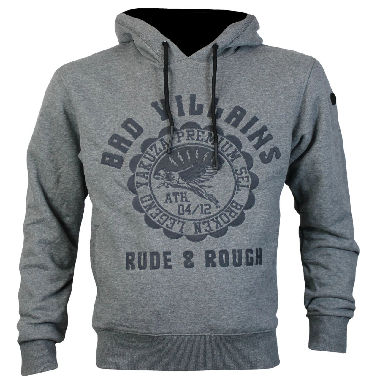 Mikina s kapucí Yakuza Premium Rude and Rough - šedá, 4XL