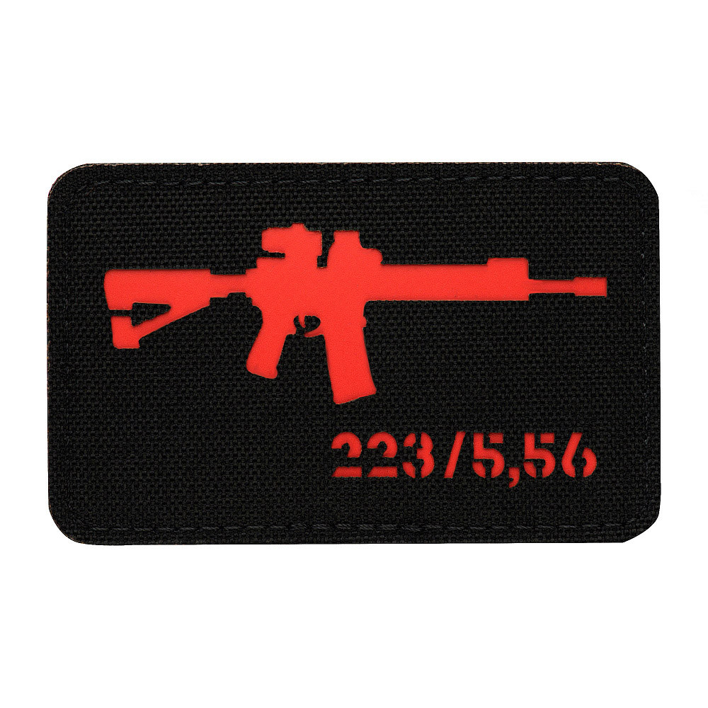 Nášivka se zbraní M-Tac AR-15 223/5,56 - černá-červená