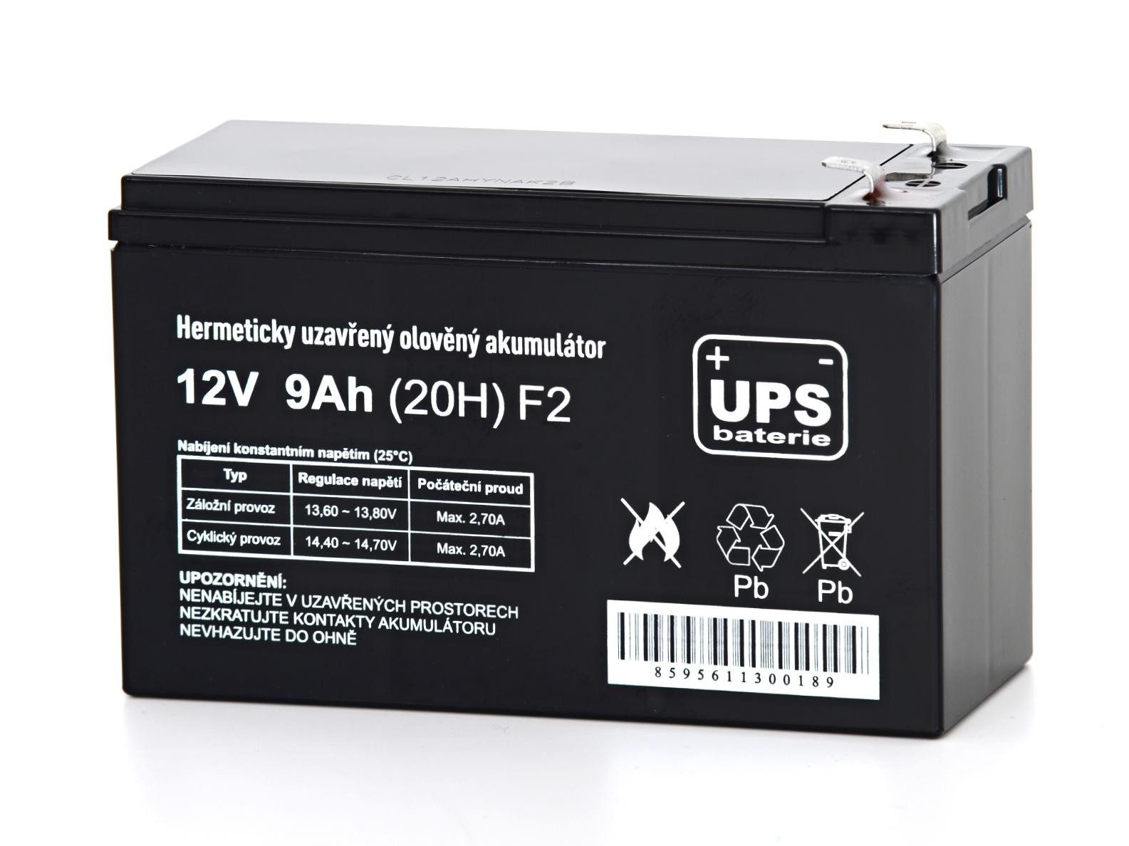 Fukawa UPS baterie 12V 9Ah F2 5let