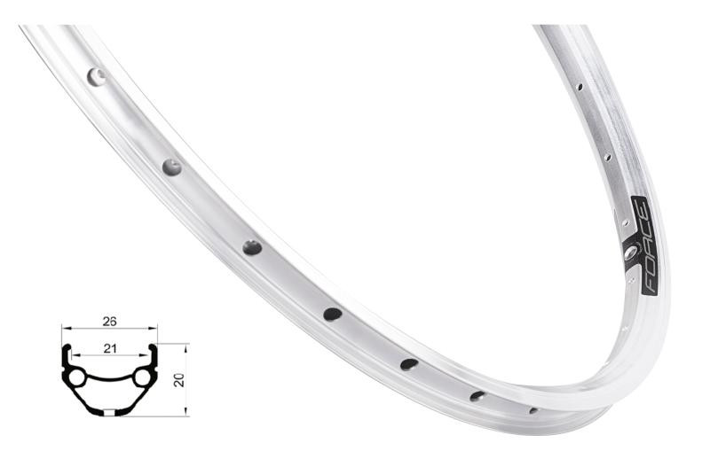 Force Ráfek PRIME 559x21, 36děr, stříbrný