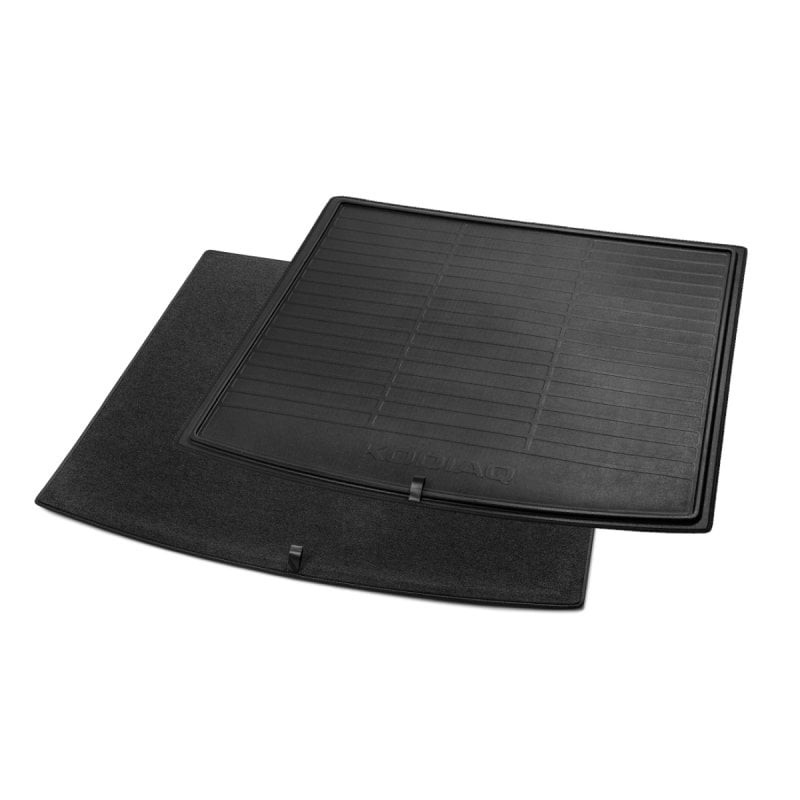 Gumová vana do kufru Škoda Škoda Kodiaq II. 2024- (oboustranná, 5 míst, pevné horní dno)