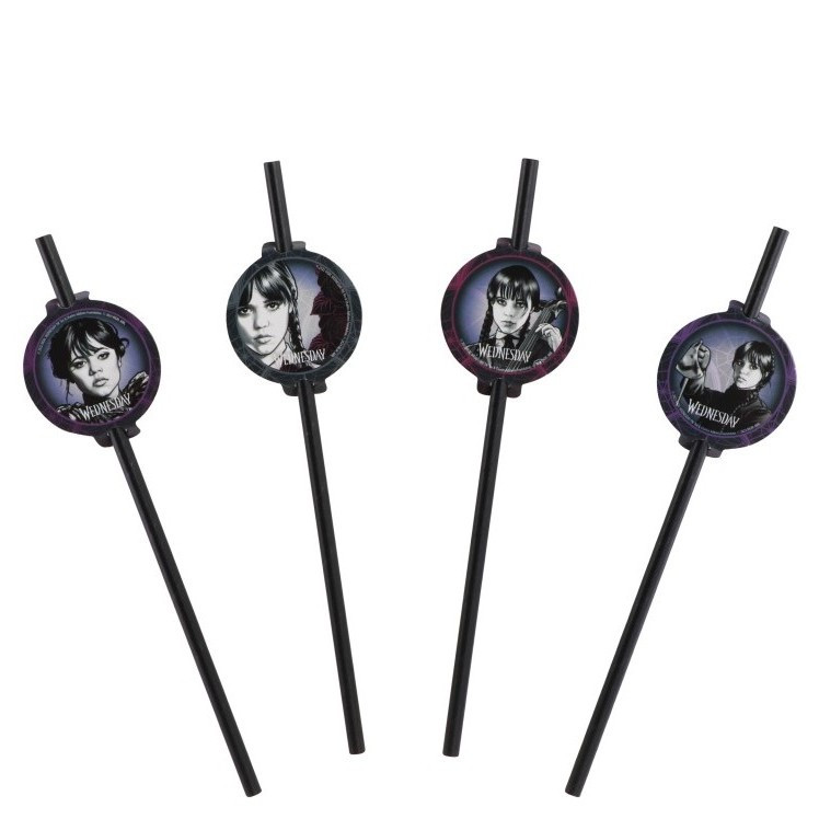 Wednesday party - Brčka papírová 8 ks