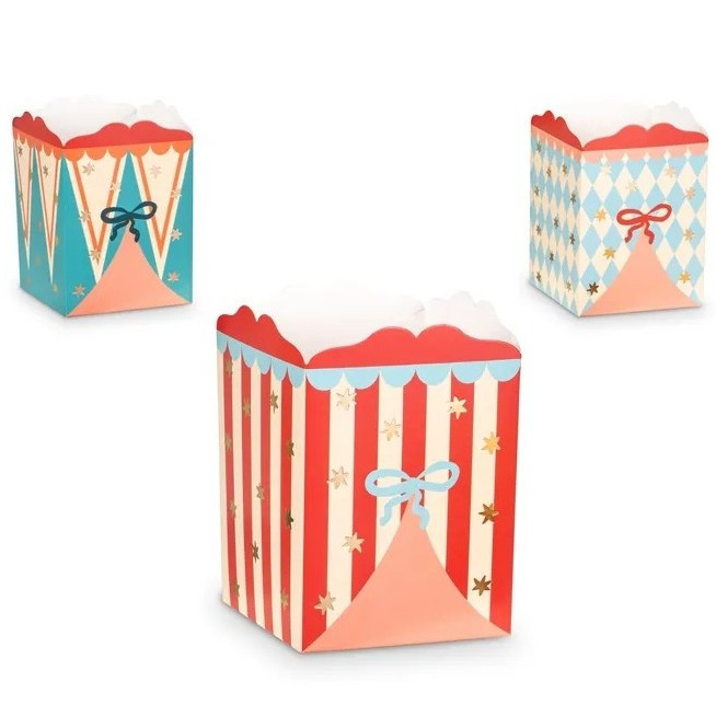 Papírové krabičky na sladkosti Cirkus 6 ks