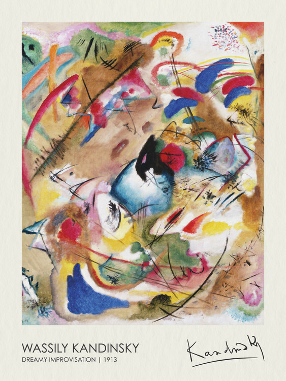 Wassily Kandinsky Obrazová reprodukce Dreamy Improvisation (1913), Wassily Kandinsky, 30 × 40 cm