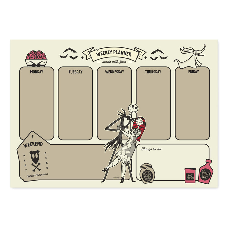 GRUPO ERIK Plánovač Nightmare Before Christmas, 29,7 x 21 cm