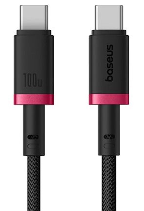 Rychlonabíjecí kabel Baseus Dura USB-C/USB-C 1m 100W červeno černý