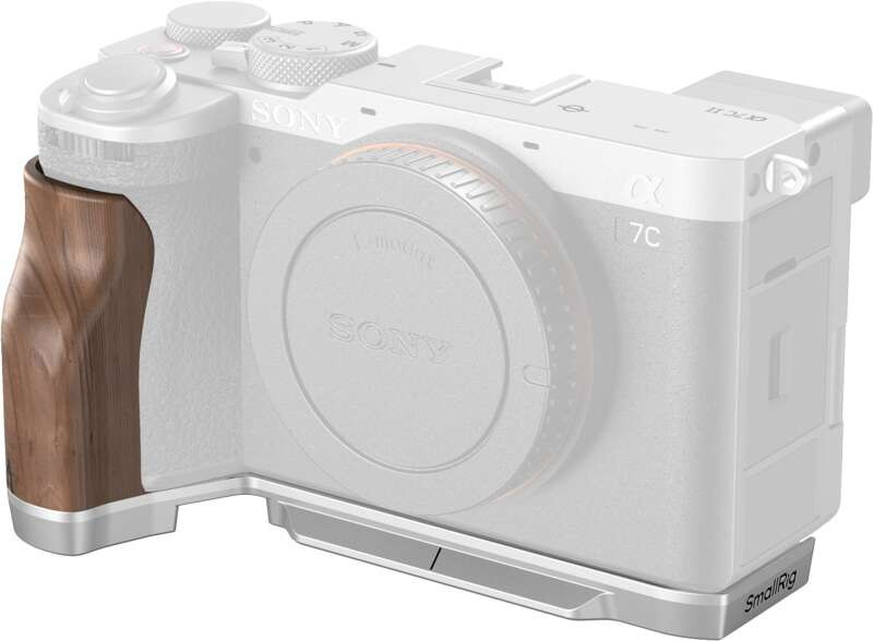 SmallRig 4796 L-Shape Mount Plate with Wooden Handle pro Sony Alpha 7C II / Alpha 7CR