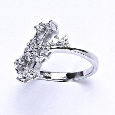 Stříbrný prsten, prsten ze stříbra, syntetický zirkon, váha 4,90 g, vel.54