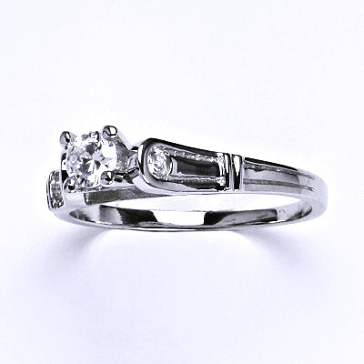 Stříbrný prsten s čirými zirkony,prstýnek ze stříbra,váha 3,31 g