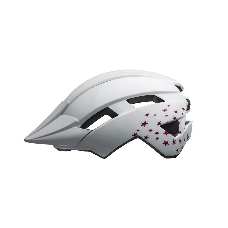 Přilba BELL Sidetrack II Youth - juniorská, velikost 50-57 cm, bílá hvězdy