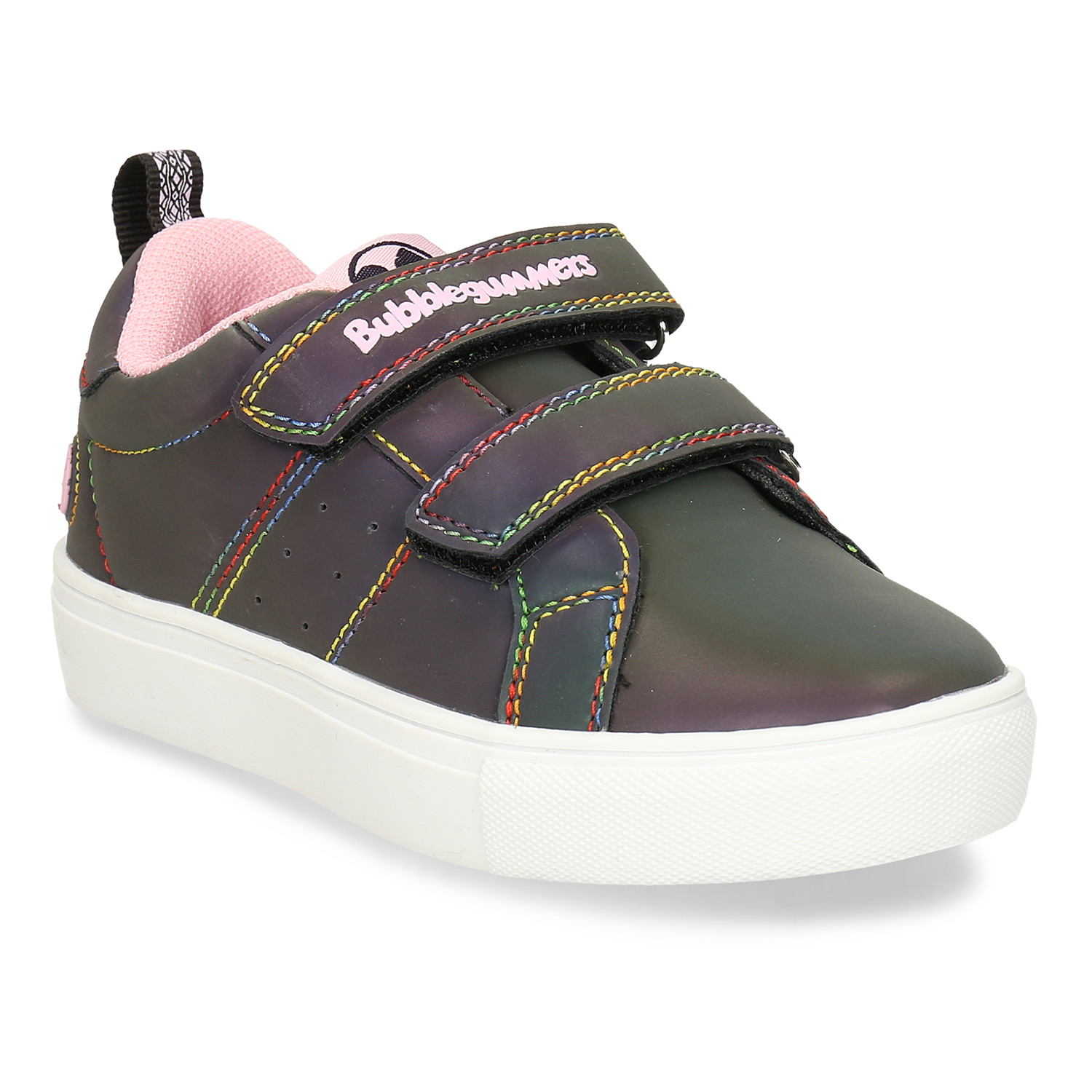 Reflexní dívčí tenisky s kontrastním prošitím