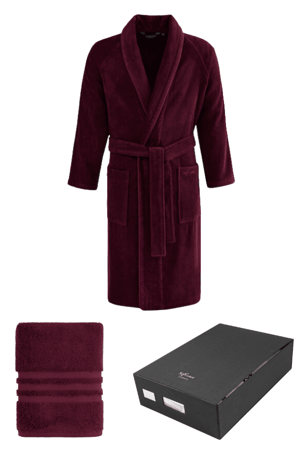 Soft Cotton Luxusní pánský župan PREMIUM s ručníkem 50x100 cm v dárkovém balení