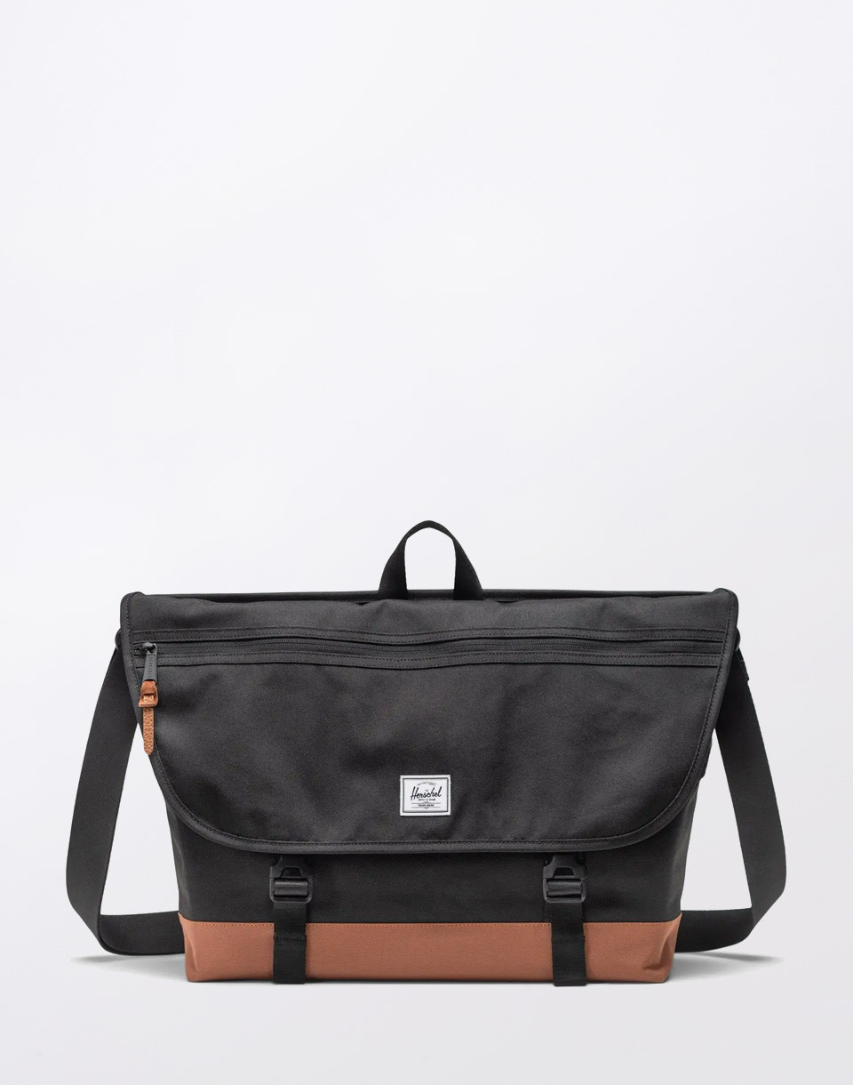 Herschel Supply Cove Messenger Black/Saddle Brown