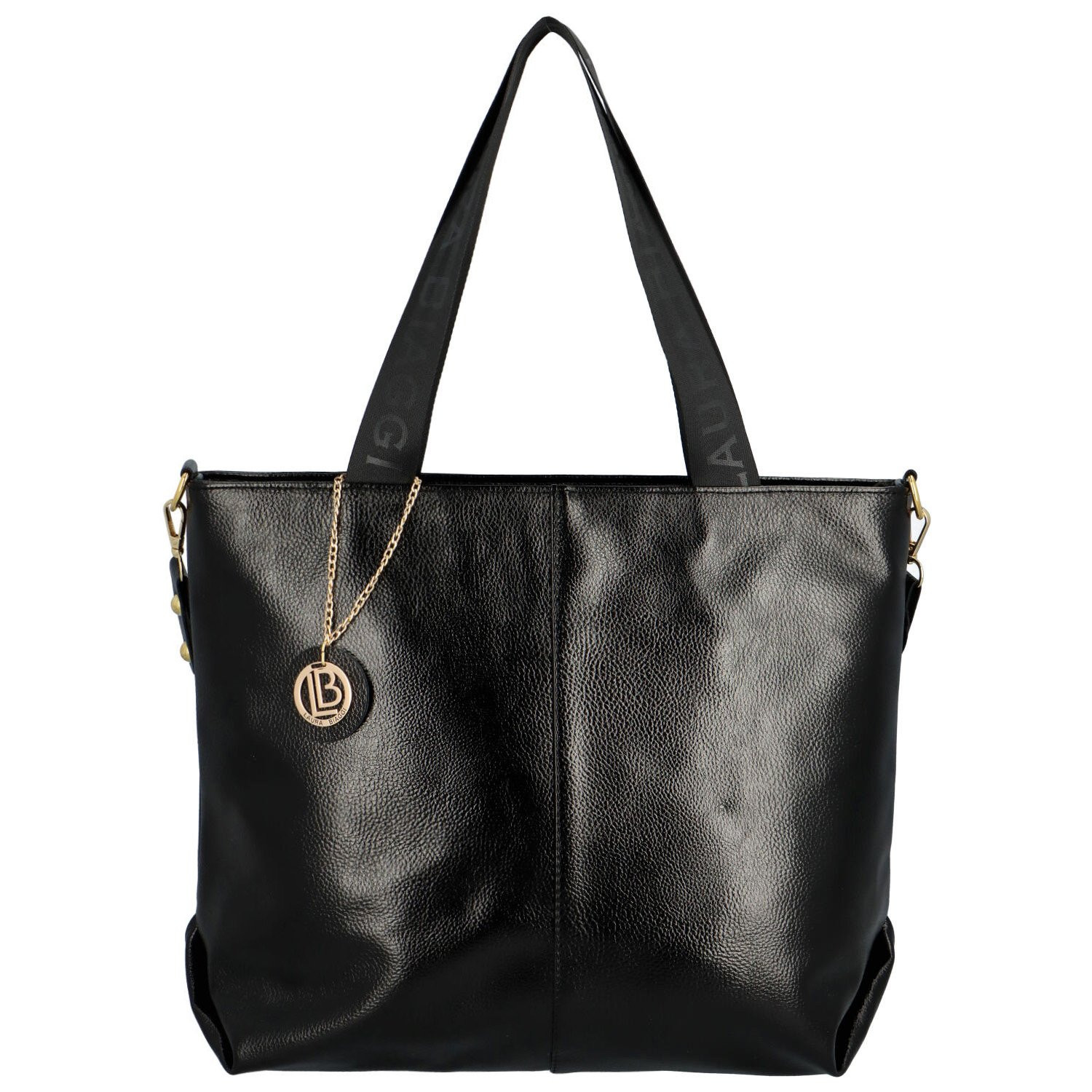 Velká dámská koženková kabelka Alexa, černá