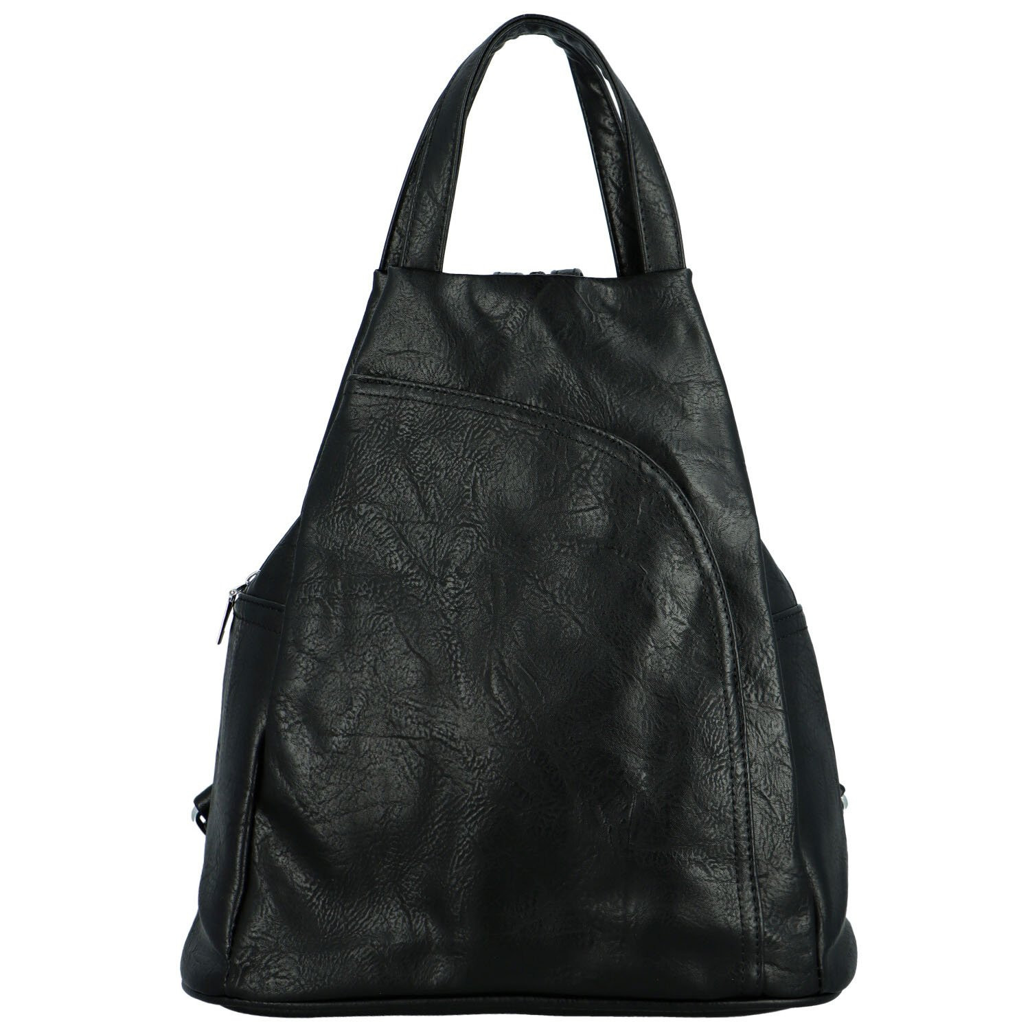 Stylový dámský koženkový batůžek Vayos, černý