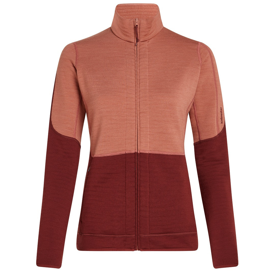 Dámská mikina Icebreaker W Mer 400 RealFleece Descender LS Z Velikost: M / Barva: růžová
