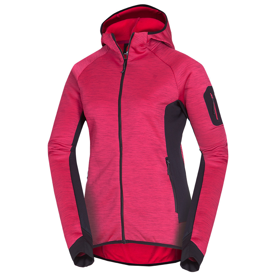 Dámská mikina Northfinder Coleen Velikost: M / Barva: červená/černá