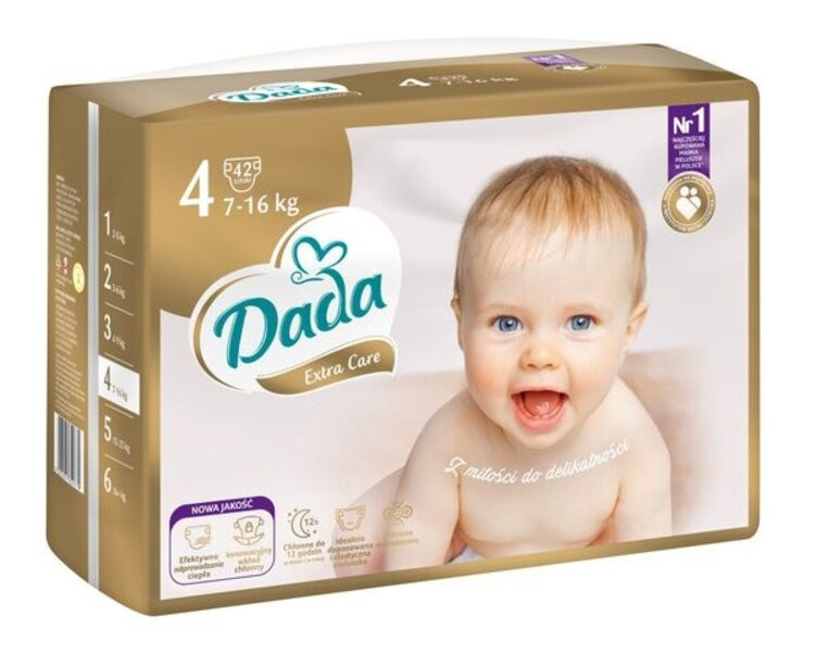 DADA Pleny jednorázové Extra Care 4 (7-16 kg) 42 ks