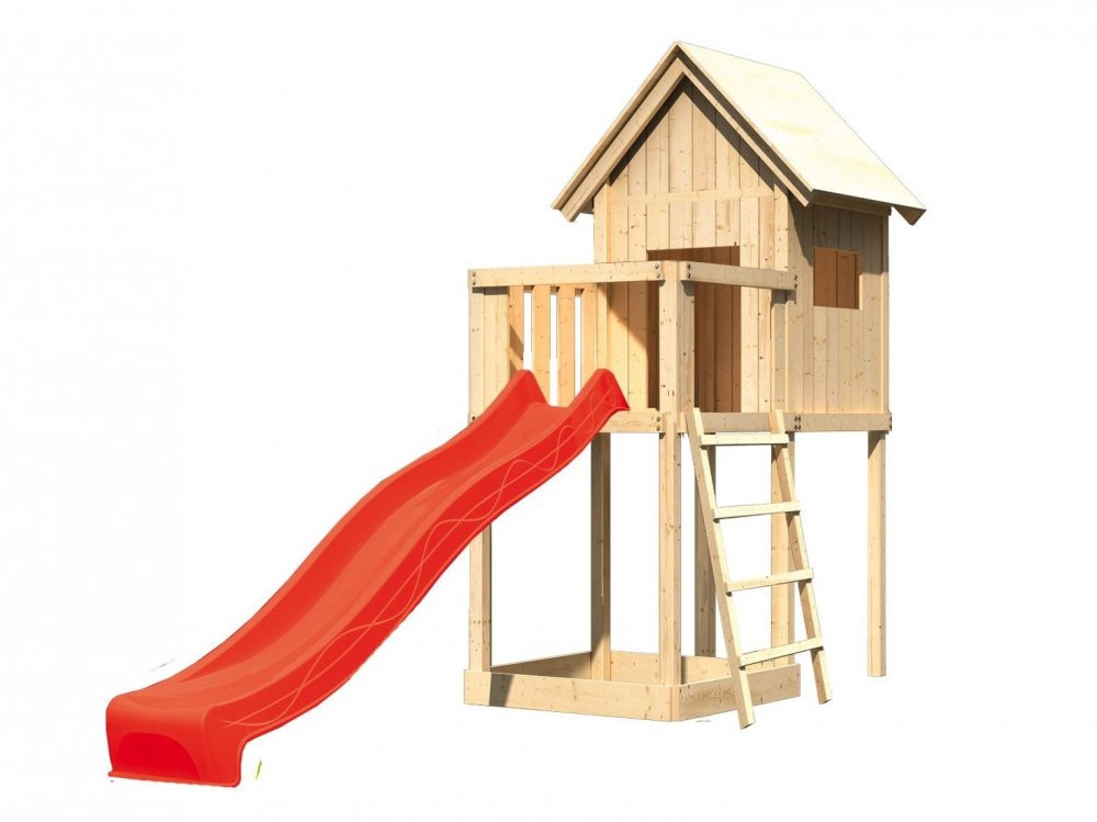 Dětský domeček se skluzavkou Dekorhome