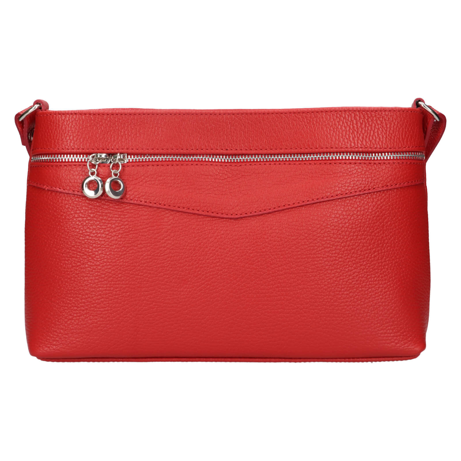 Dámská kožená crossbody kabelka Italia Benea - červená