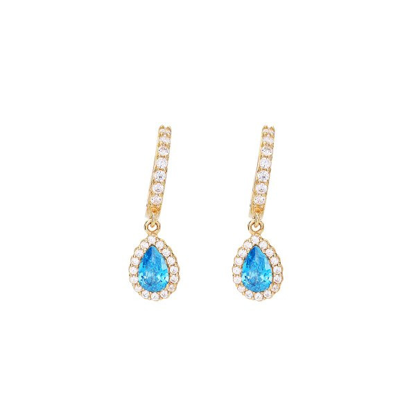 Náušnice se syntetickými kameny 236-185-001008 2.45g